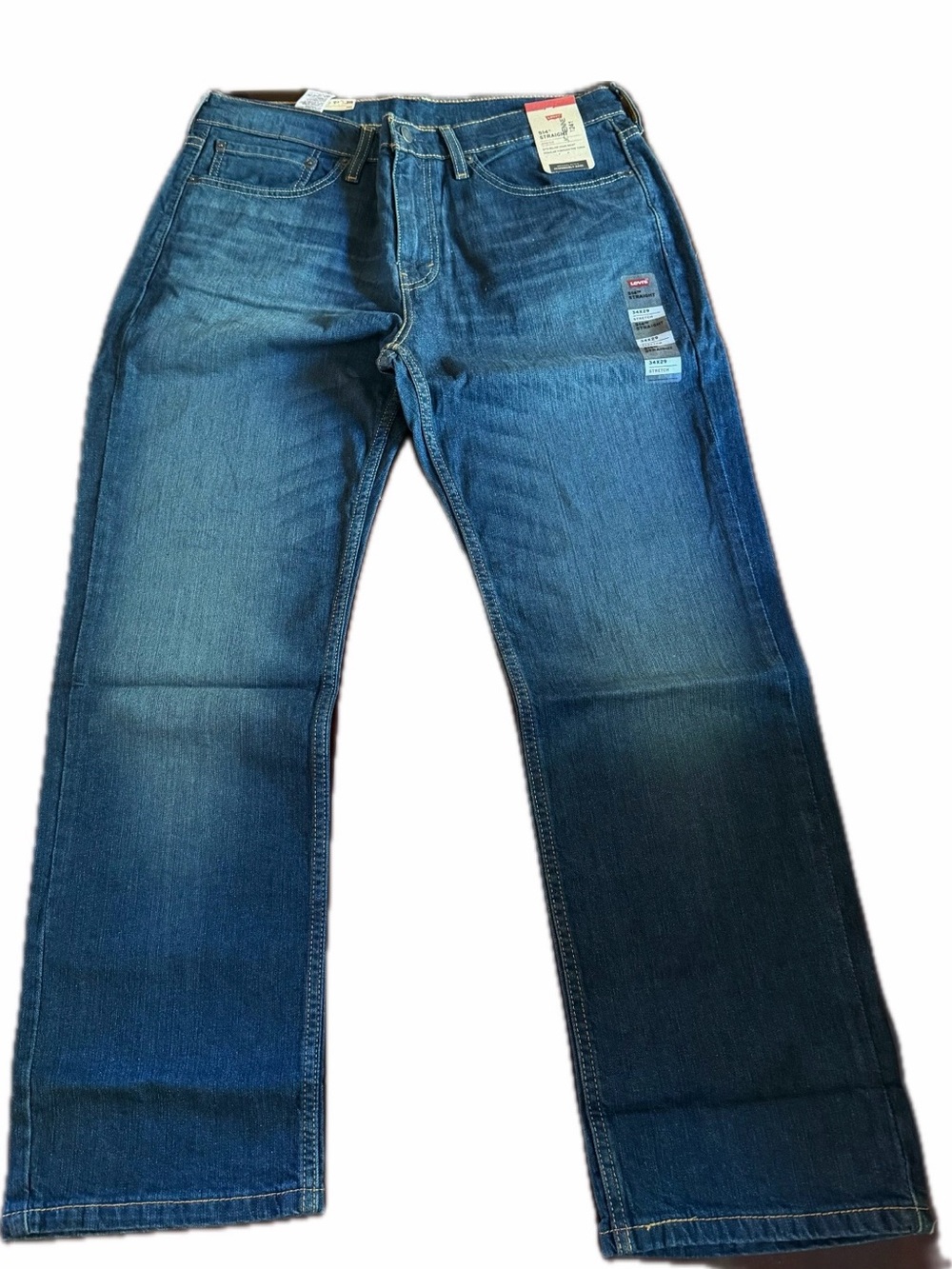 Levi's Men's Blue 514 Straight Jeans - Classic Dark Wash 34 X 29
